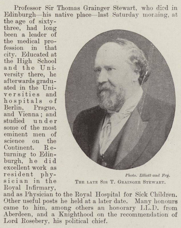 Den bortgångne Sir T Grainger Stewart av English Photographer