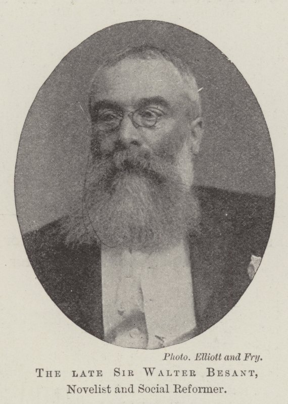 Den bortgångne Sir Walter Besant, romanförfattare och socialreformator av English Photographer