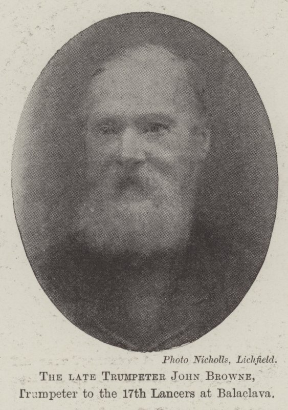 Den bortgångne trumpetaren John Browne, trumpetaren till 17:e Lancers vid Balaclava av English Photographer