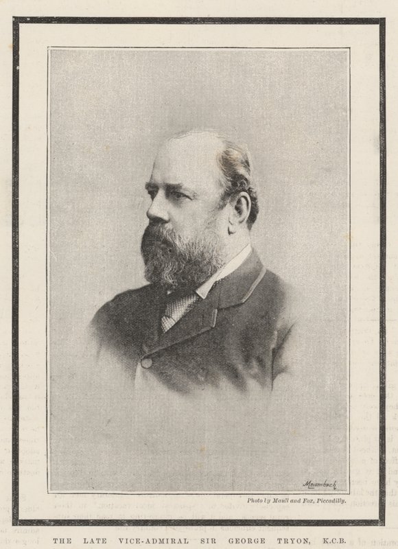 Den bortgångne viceamiralen Sir George Tryon, KCB av English Photographer