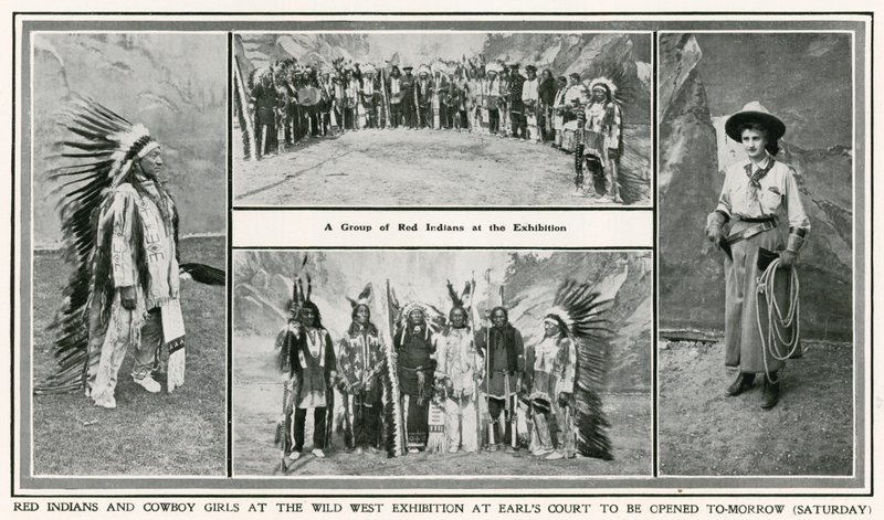 Invigningen av Golden West-utställningen på Earls Court: Röda indianer och cowboytjejer av English Photographer