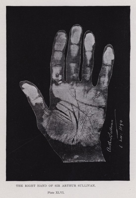 Sir Arthur Sullivans högra hand (s/v foto) av English Photographer