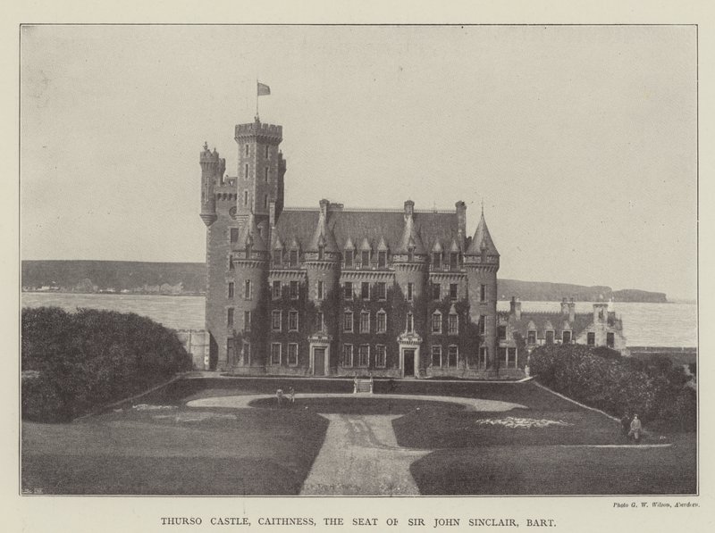 Thurso Castle, Caithness, säte för Sir John Sinclair, Baronet av English Photographer