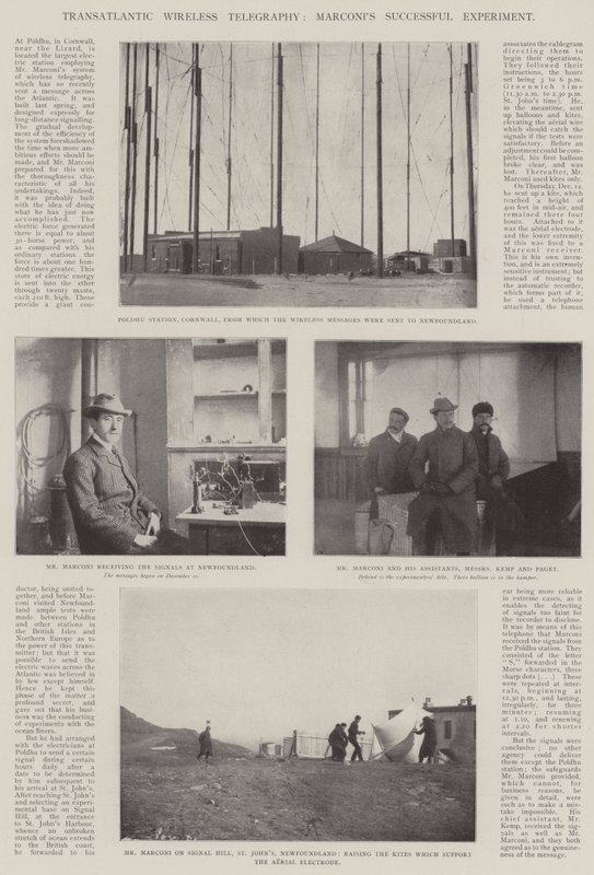 Transatlantic Wireless Telegraphy, Marconis framgångsrikt experiment av English Photographer
