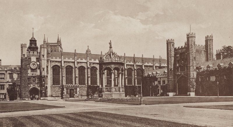 Trinity College, Great Court, Cambridge (s/v foto) av English Photographer