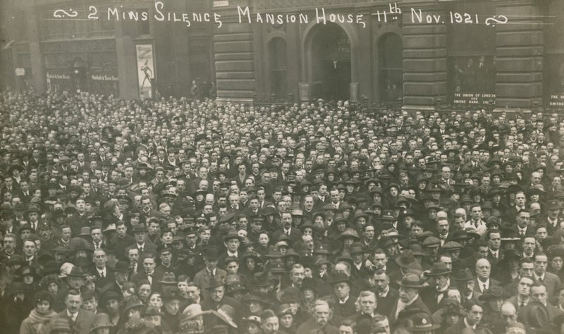 Two Minutes Silence på Mansion House, London, 11 november 1921 av English Photographer