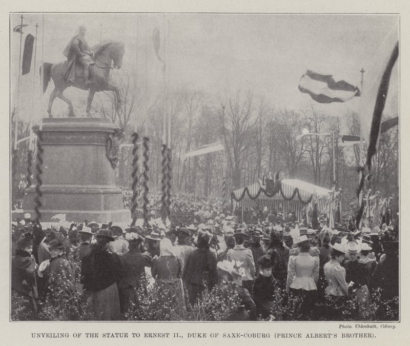 Avtäckning av statyn för Ernest II, hertig av Saxe-Coburg (Prince Alberts Brother) av English Photographer