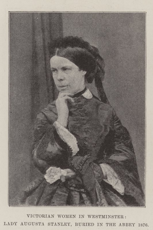 Viktorianska kvinnor i Westminster, Lady Augusta Stanley, begravd i klostret 1876 av English Photographer