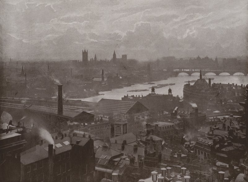 Utsikt från Golden Gallery, St Pauls, med utsikt mot sydväst av English Photographer