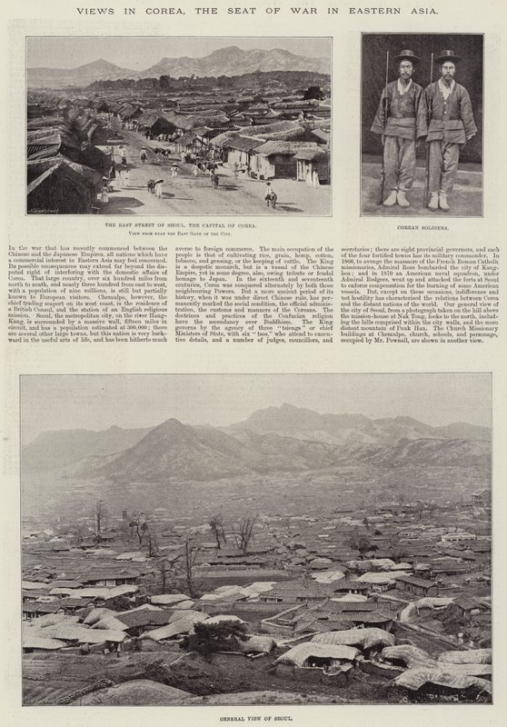 Utsikt i Corea, krigets säte i östra Asien av English Photographer
