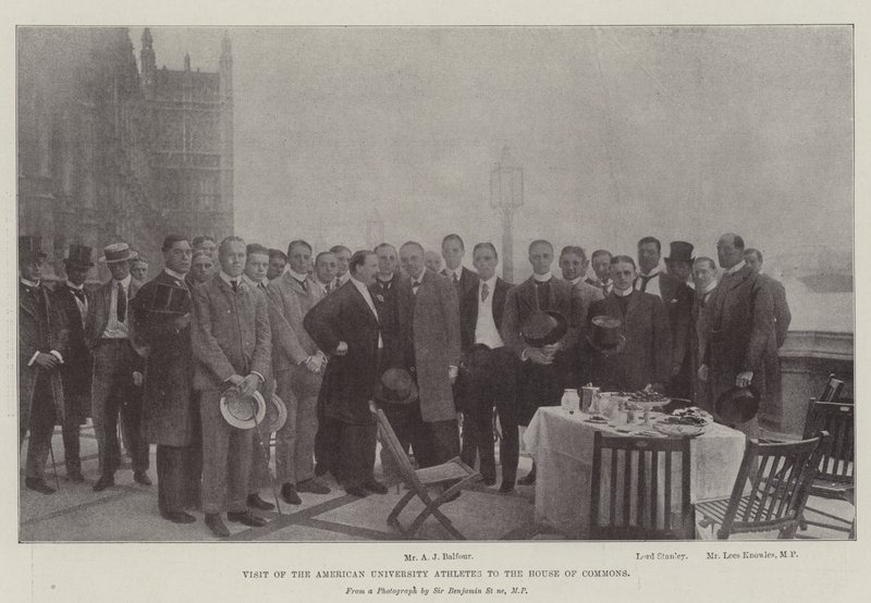 Besök av American University Athletes till House of Commons av English Photographer
