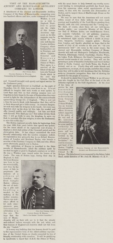 Besök av Massachusetts Ancient and Honorable Artillery Company i London av English Photographer