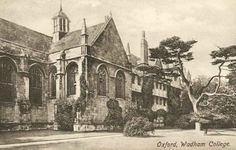 Wadham College, Oxford, Oxfordshire (s/v foto) av English Photographer