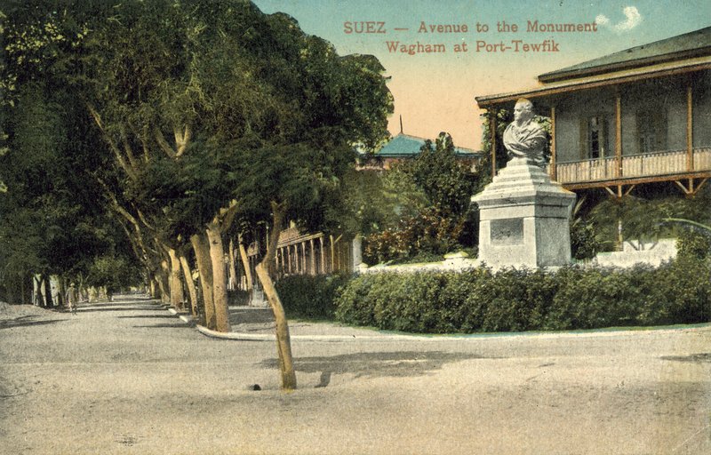 Wagham Monument, Port Taufiq, Suez (färgfoto) av English Photographer
