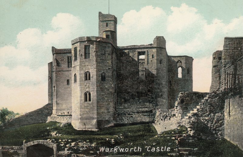 Warkworth Castle, Northumberland (foto) av English Photographer
