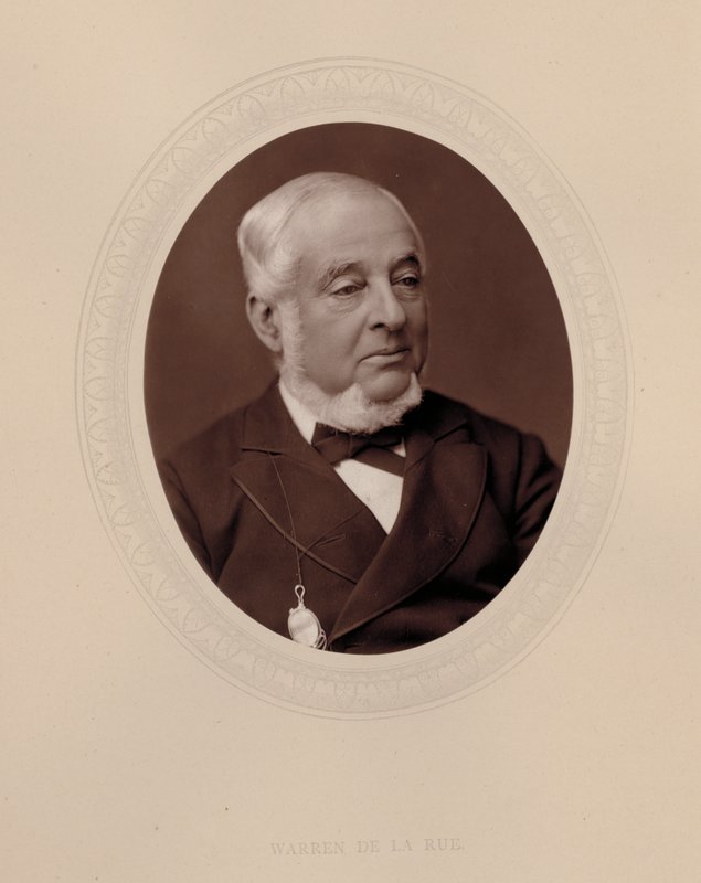 Warren De La Rue, son till grundaren av företaget, Thomas De La Rue (s/v foto) av English Photographer