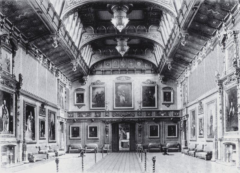 Waterloo Chamber, Windsor Castle (s/v foto) av English Photographer