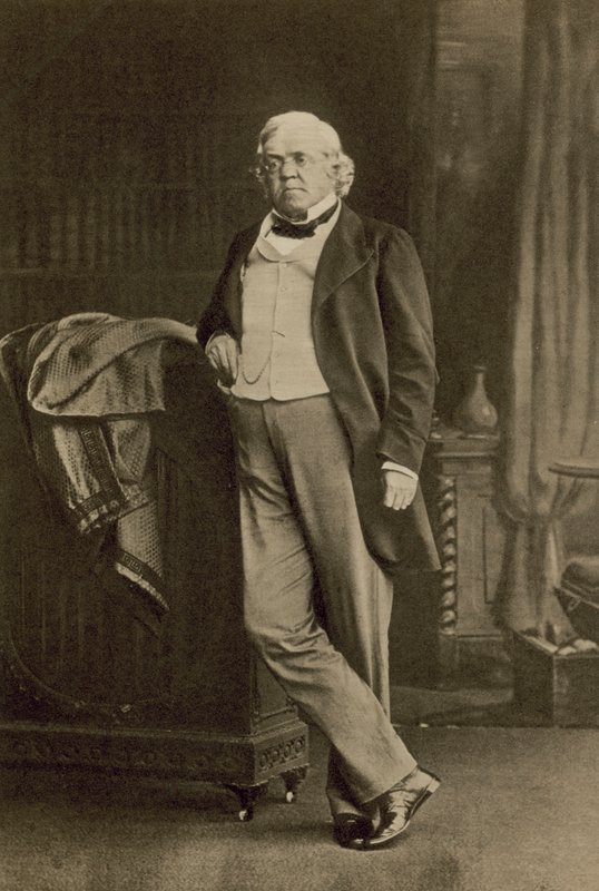 William Makepeace Thackeray, engelsk romanförfattare och satiriker (s/v foto) av English Photographer