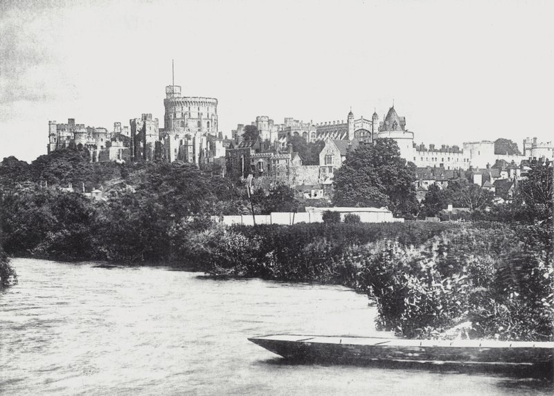 Windsor Castle från Thames (s/v foto) av English Photographer