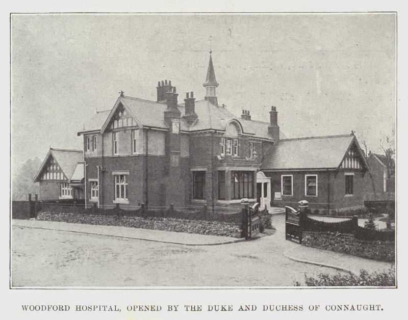 Woodford Hospital, öppnat av hertigen och hertiginnan av Connaught av English Photographer