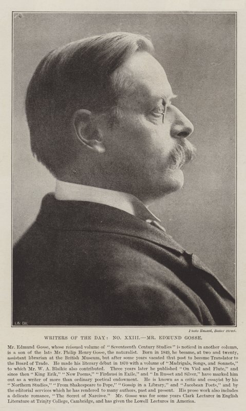 Dagens författare, Edmund Gosse av English Photographer