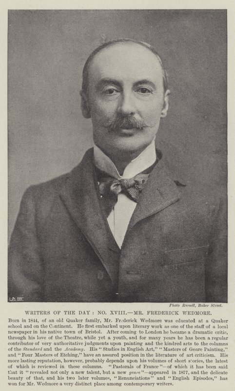 Dagens författare, Frederick Wedmore av English Photographer
