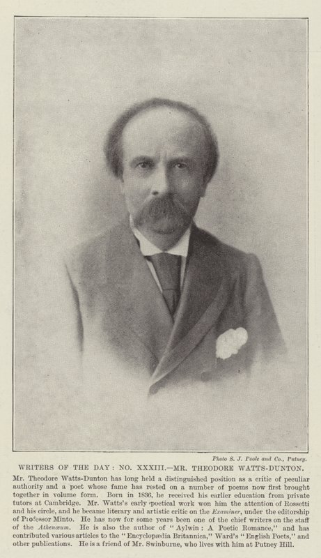 Dagens författare, Theodore Watts-Dunton av English Photographer