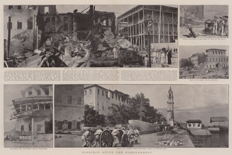 Zanzibar efter bombardementet av English Photographer