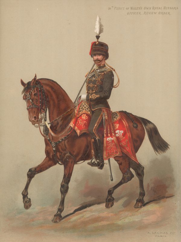 10:e prinsen av Wales egna kungliga husarer, officer, granskningsorder av English School