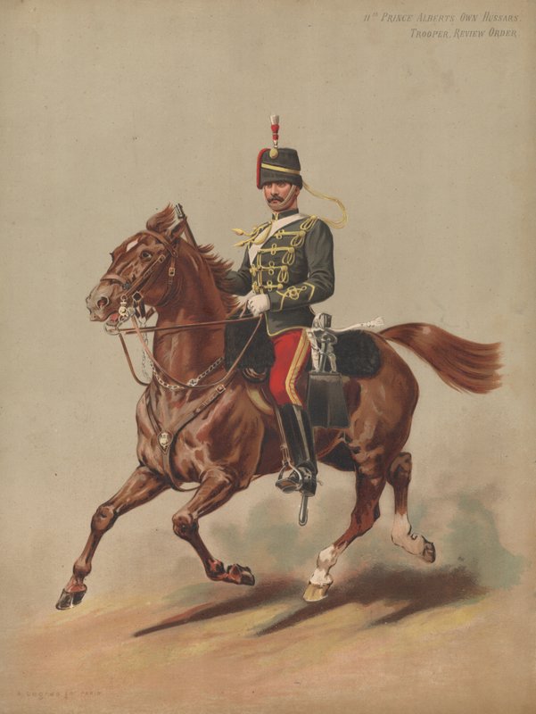 11:e Prins Alberts egna husarer, soldat, granskningsorder av English School