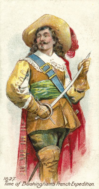 1627, tiden för Buckinghams franska expedition av English School