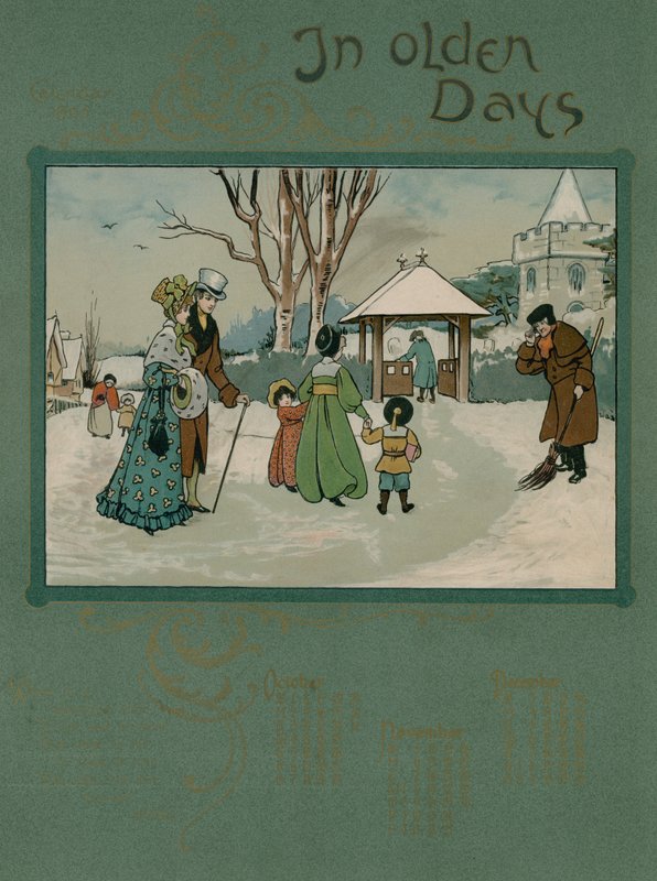 1905 kalender med vers av Alfred Austin (färglitografi,) av English School