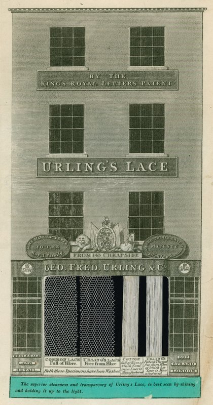 392 Strand, London; Geo. Fred. Urling & Co, Spetsmakare av English School