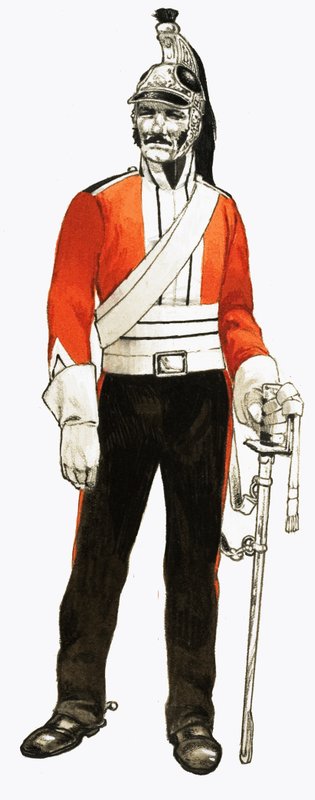 3:e regementet dragoner 1812 Trooper av English School