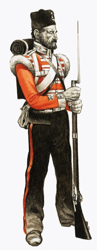 89:e. Fot menig 1854 Grenadier av English School