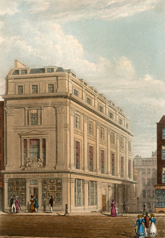 96 Strand, London; Ackermann bibliotek, konstförvaret av English School