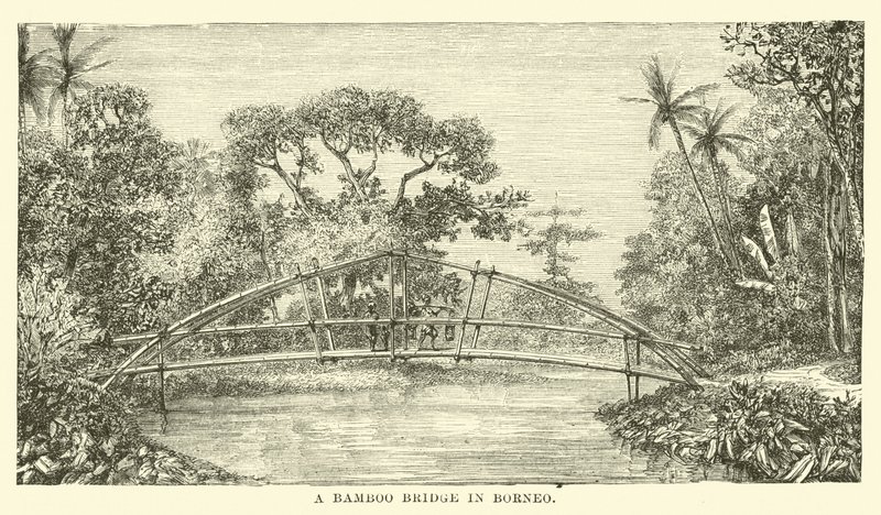 En bambubro i Borneo av English School