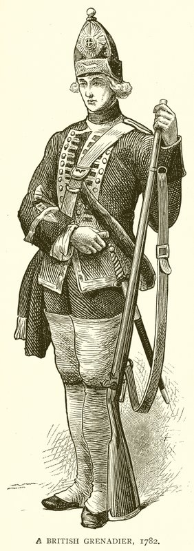 En brittisk grenadjär, 1782 av English School