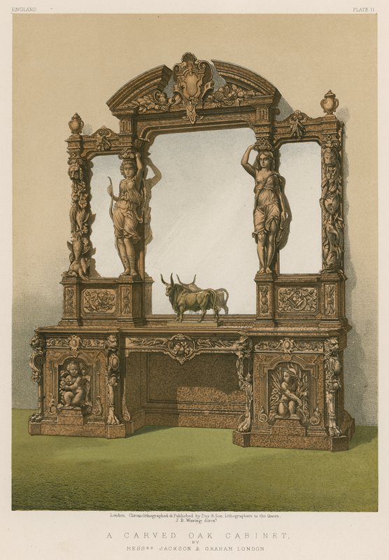 A Carved Oak Cabinet av Mrs Jackson och Graham London av English School