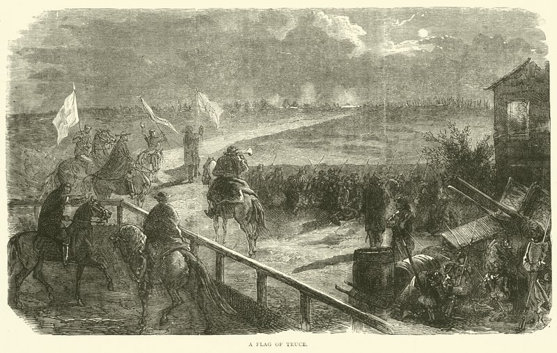 A Flag of Truce, december 1870 av English School