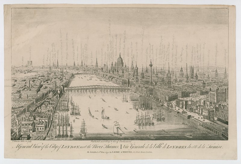 En allmän bild av staden London av English School