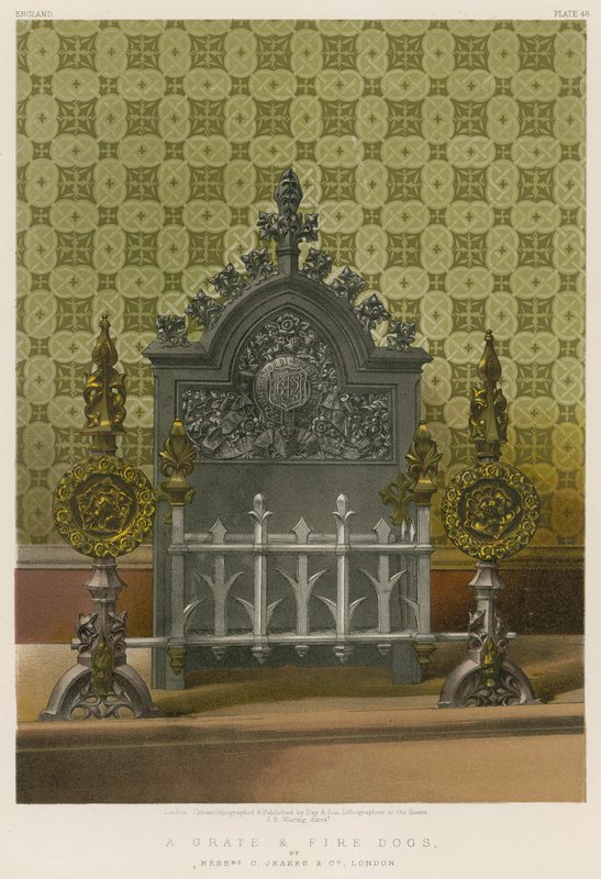 A Grate and Fire Dogs av Mrs C Jeakes and Co, London av English School