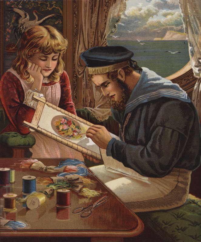 Kärlekens arbete (chromolitho) av English School