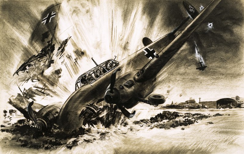 En Messerschmitt kraschlandar av English School