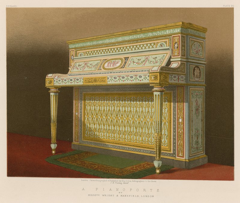 A Pianoforte av Mrs Wright och Mansfield, London av English School