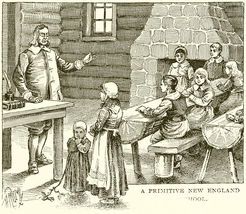 En primitiv New England School av English School