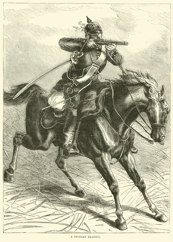 En preussisk dragon, september 1870 av English School