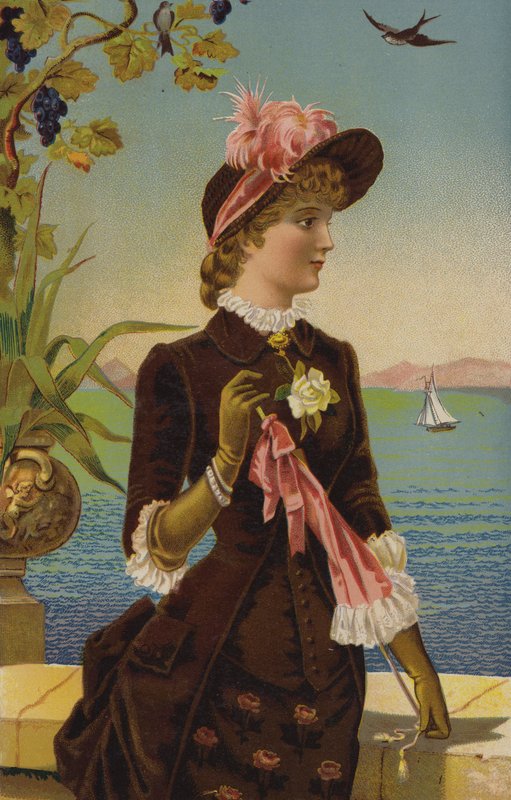 En återblick (chromolitho) av English School