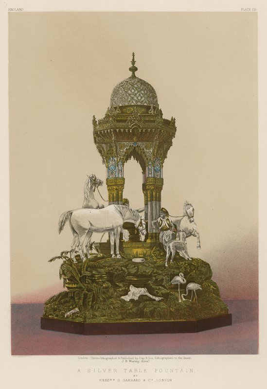 A Silver Table Fountain av Mrs S Garrard and Co, London av English School