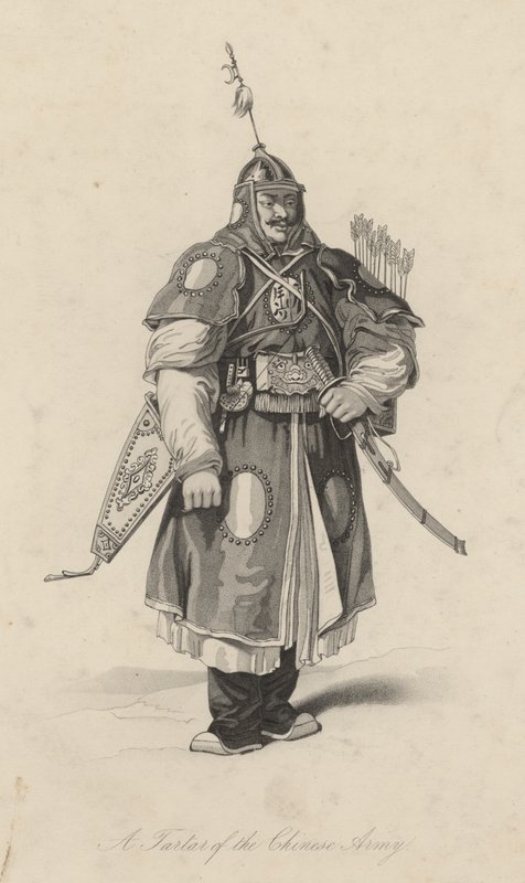 En tartar i den kinesiska armén (gravyr) av English School
